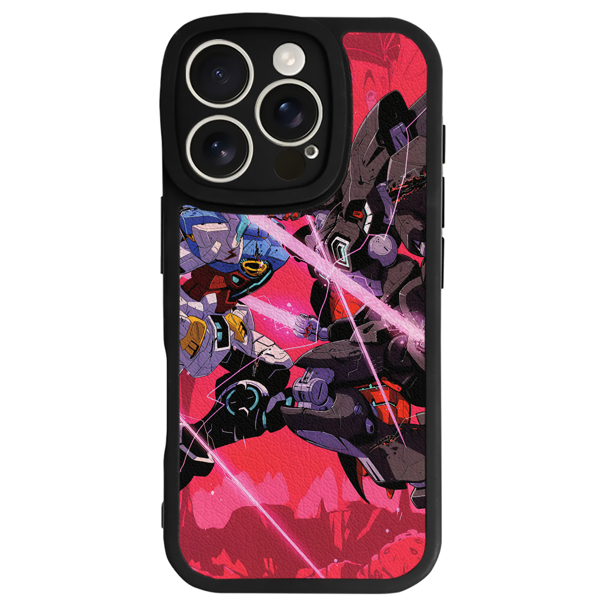 （画像用） 機動戦士ガンダム Mobile Suit Gundam 【iPhone 16シリーズ対応】シリコンスマホケース（レザー調） 材質：シリコン
